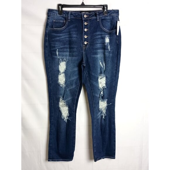 Almost Famous High Rise Mom Jeans Size 13 NWT Vintage Fit Retro Denim - Picture 1 of 8